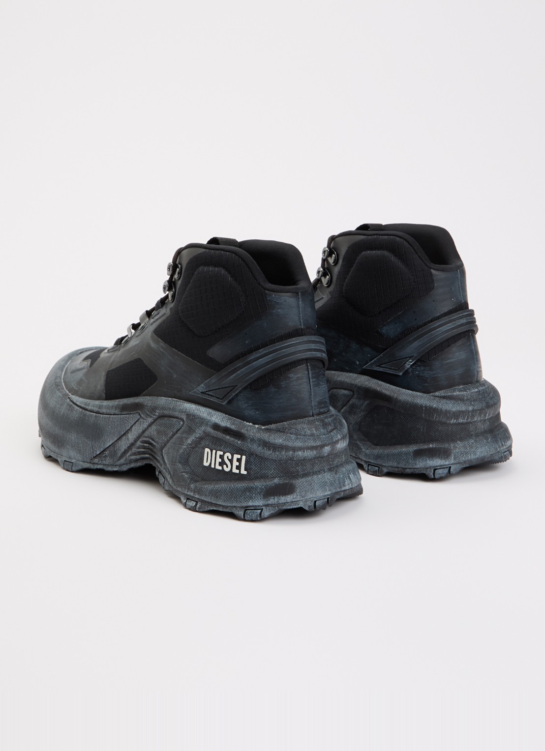 Diesel D-Cage Hiking sneaker met logo - achterkant 2 grijs