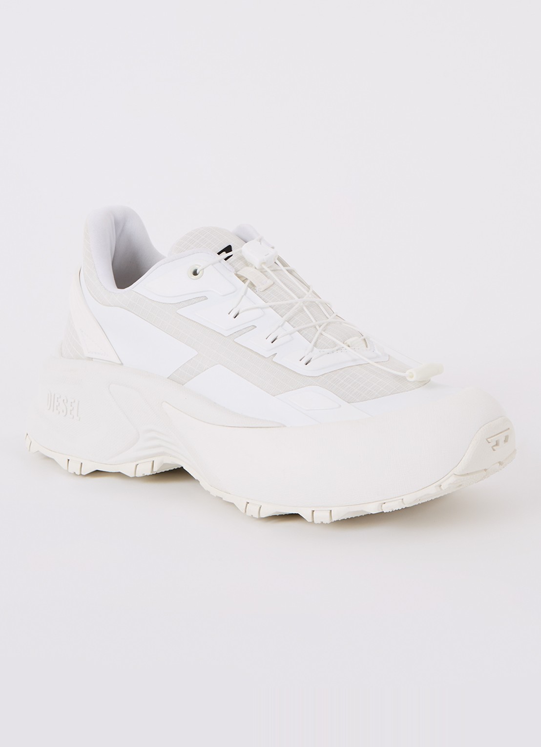 Diesel D-Cage Runner sneaker met mesh details - voorkant wit