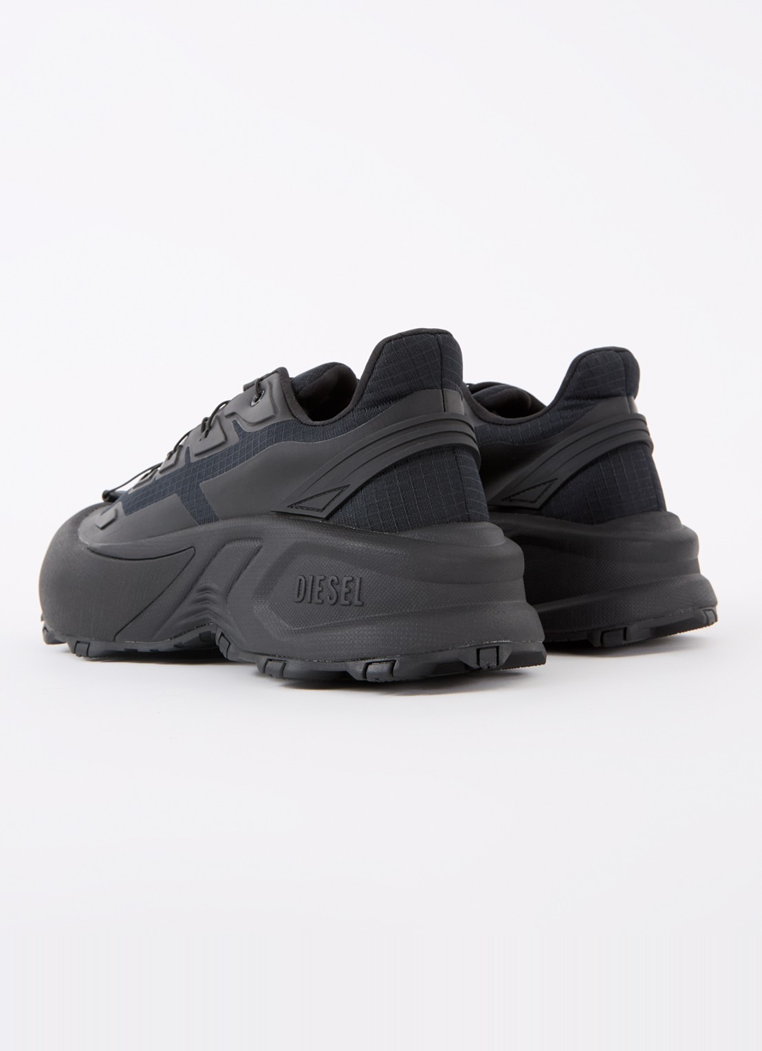 Diesel D-Cage Runner sneaker met mesh details - achterkant zwart