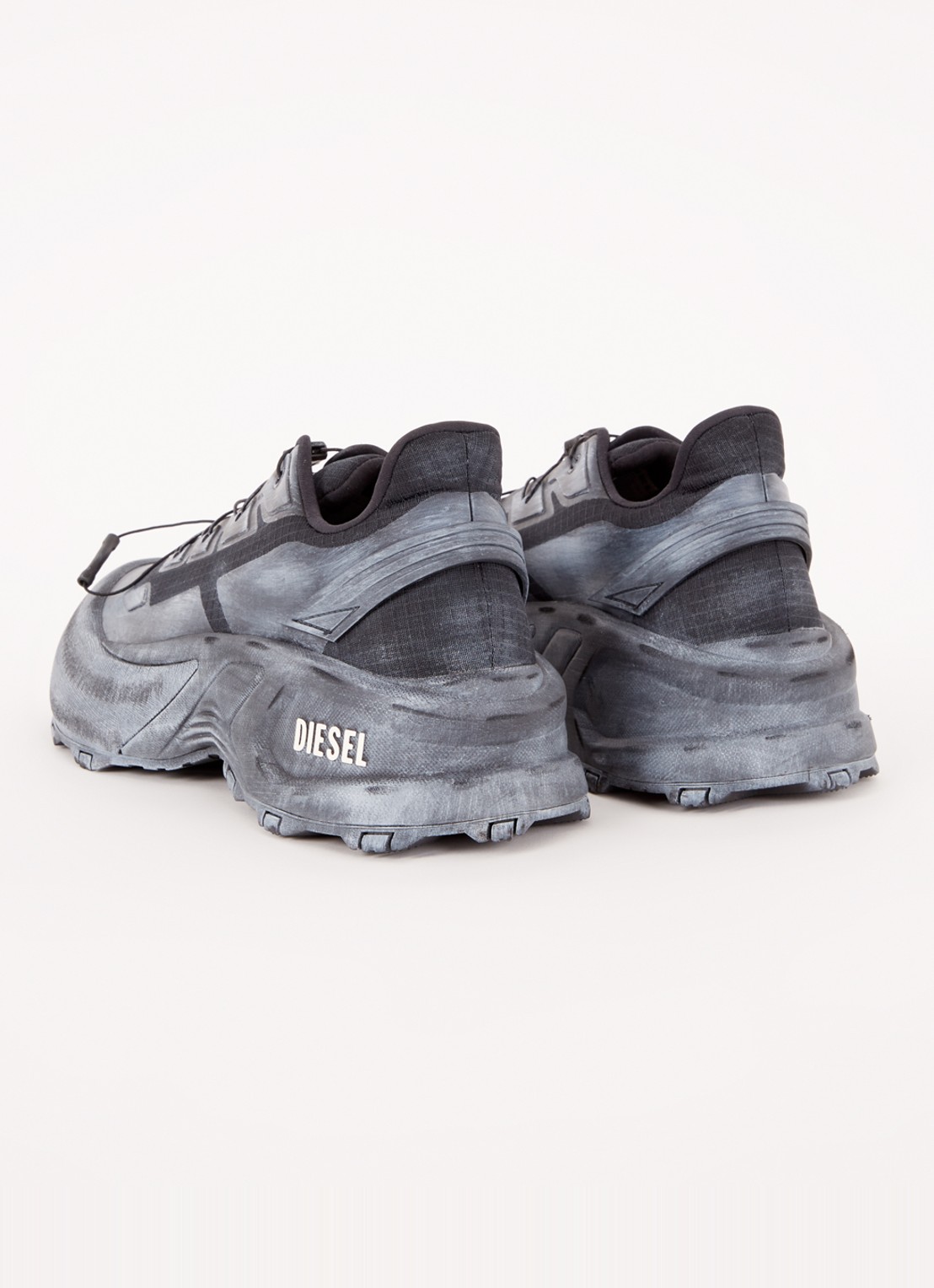 Diesel D-Cage sneaker met logo - achterkant 3 grijs