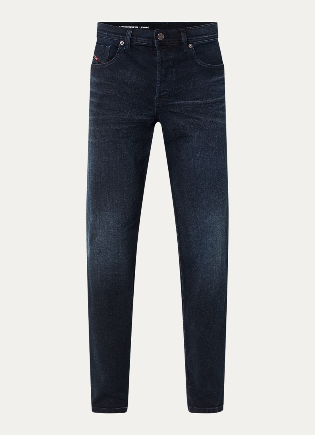Diesel D-Finitive straight leg jeans met donkere wassing - voorkant donkerblauw
