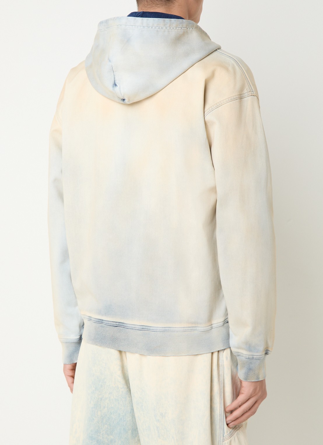 Diesel D-Gir-S sweatvest met capuchon - achterkant 6 vanillegeel