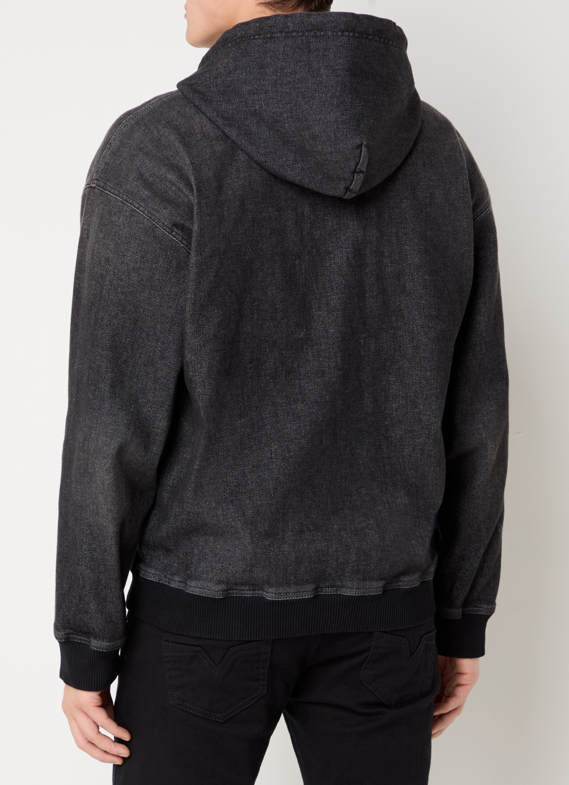 Diesel D-Giri sweatvest met capuchon - achterkant 3 antraciet