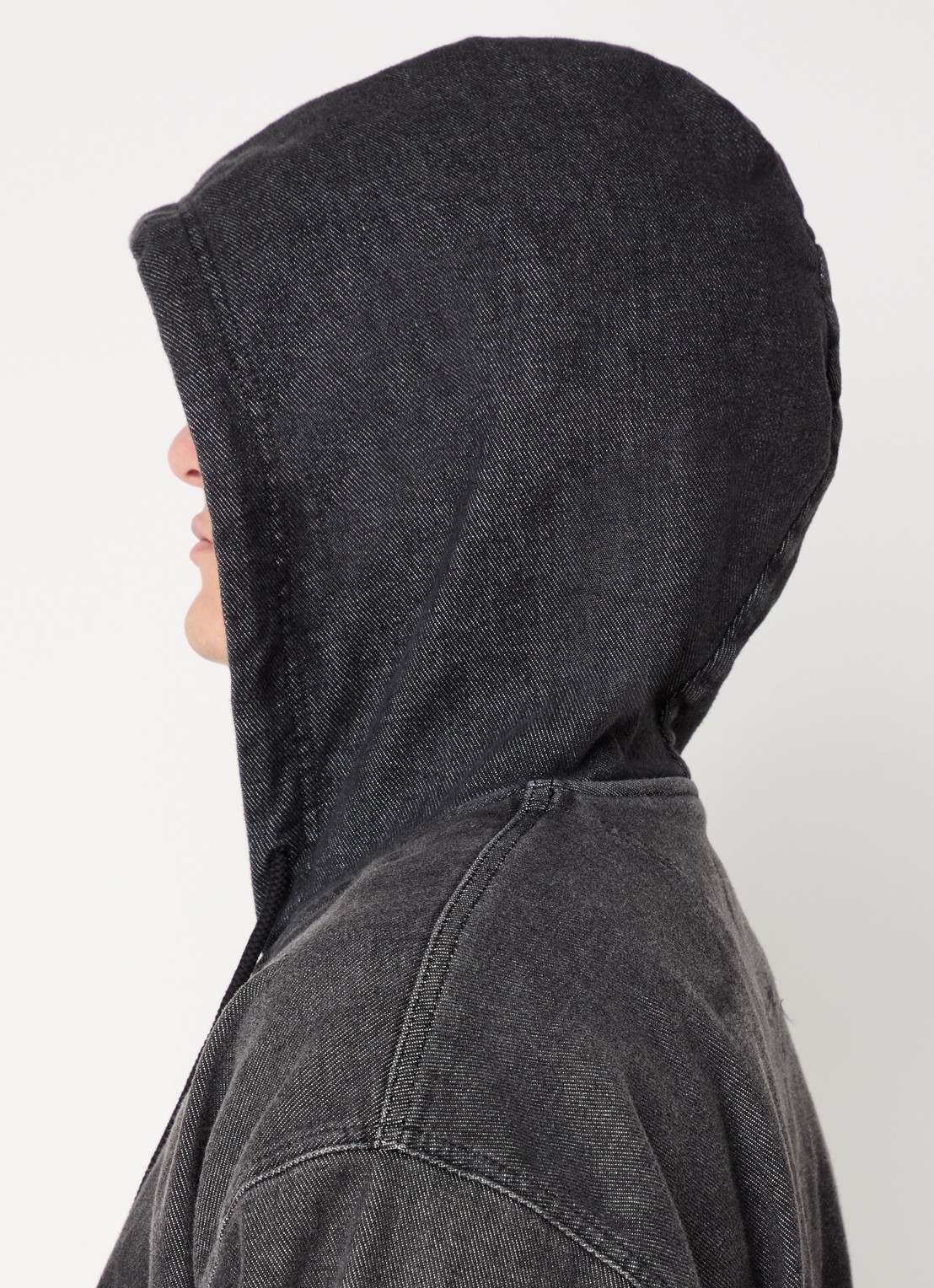 Diesel D-Giri sweatvest met capuchon - detail 5 antraciet