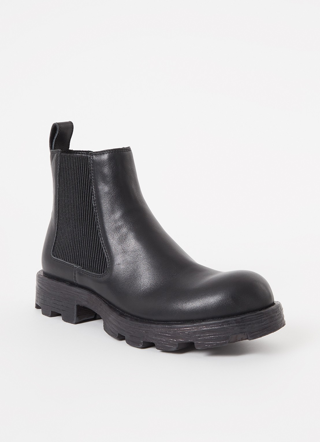 Diesel D-Hammer Lch chelsea boot van leer - voorkant 4 zwart