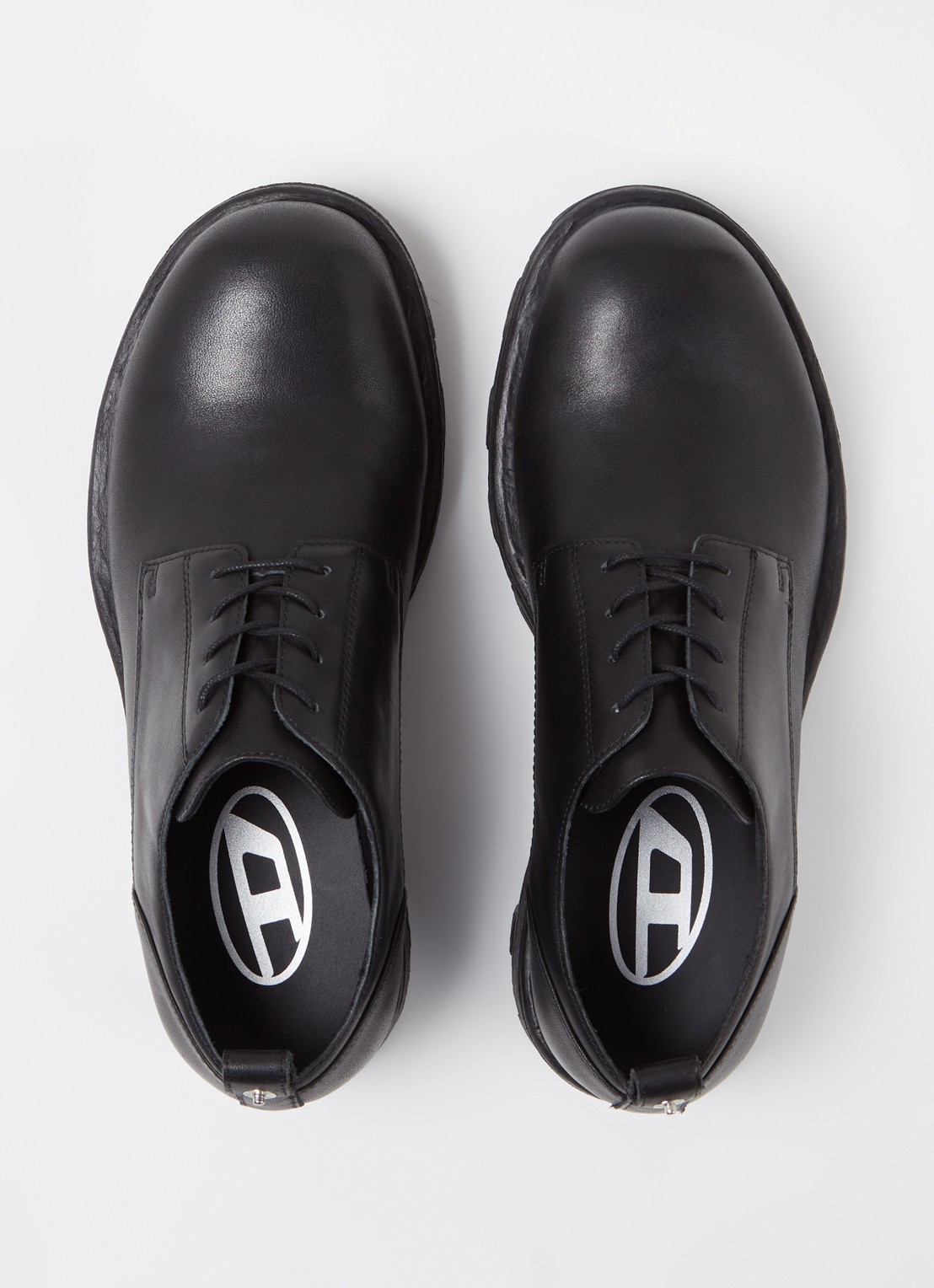 Diesel D-Hammer SH veterschoen van leer - detail 3 zwart