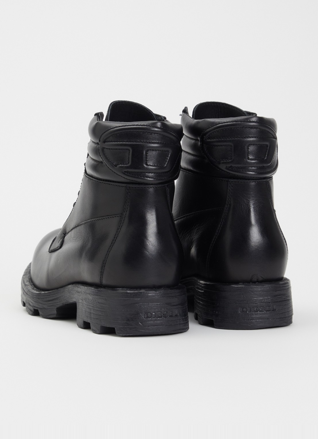 Diesel D-Hammer veterboot van leer - achterkant 4 zwart