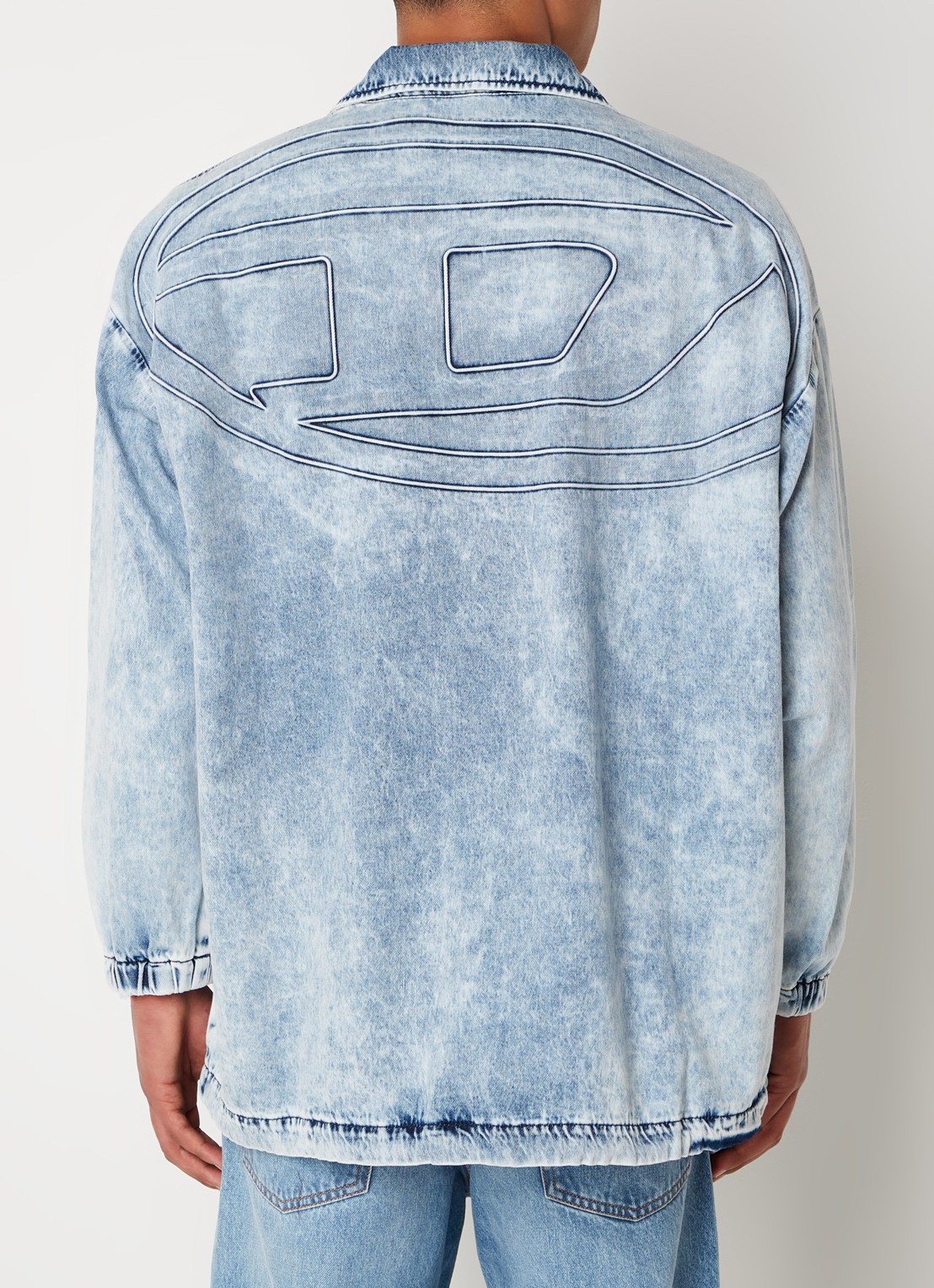 Diesel D-Krap-S1 spijkerjas met backprint - detail 3 lichtblauw