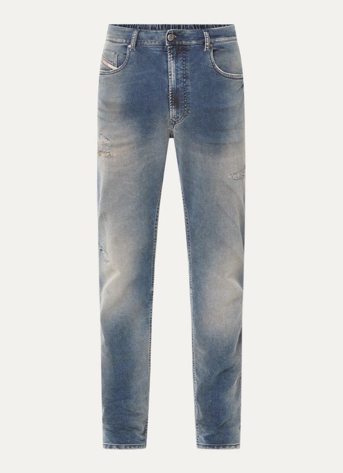 Diesel D-Krooley-Bw slim fit jeans met medium wassing - voorkant 4 indigo