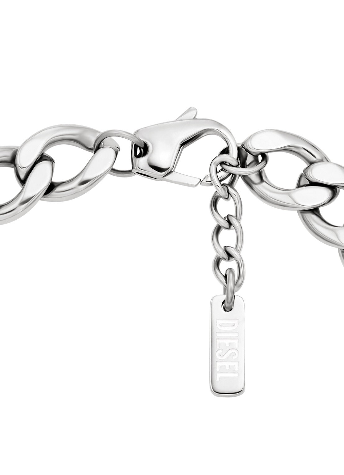 Diesel D Logo armband DX1663040 - detail zilver