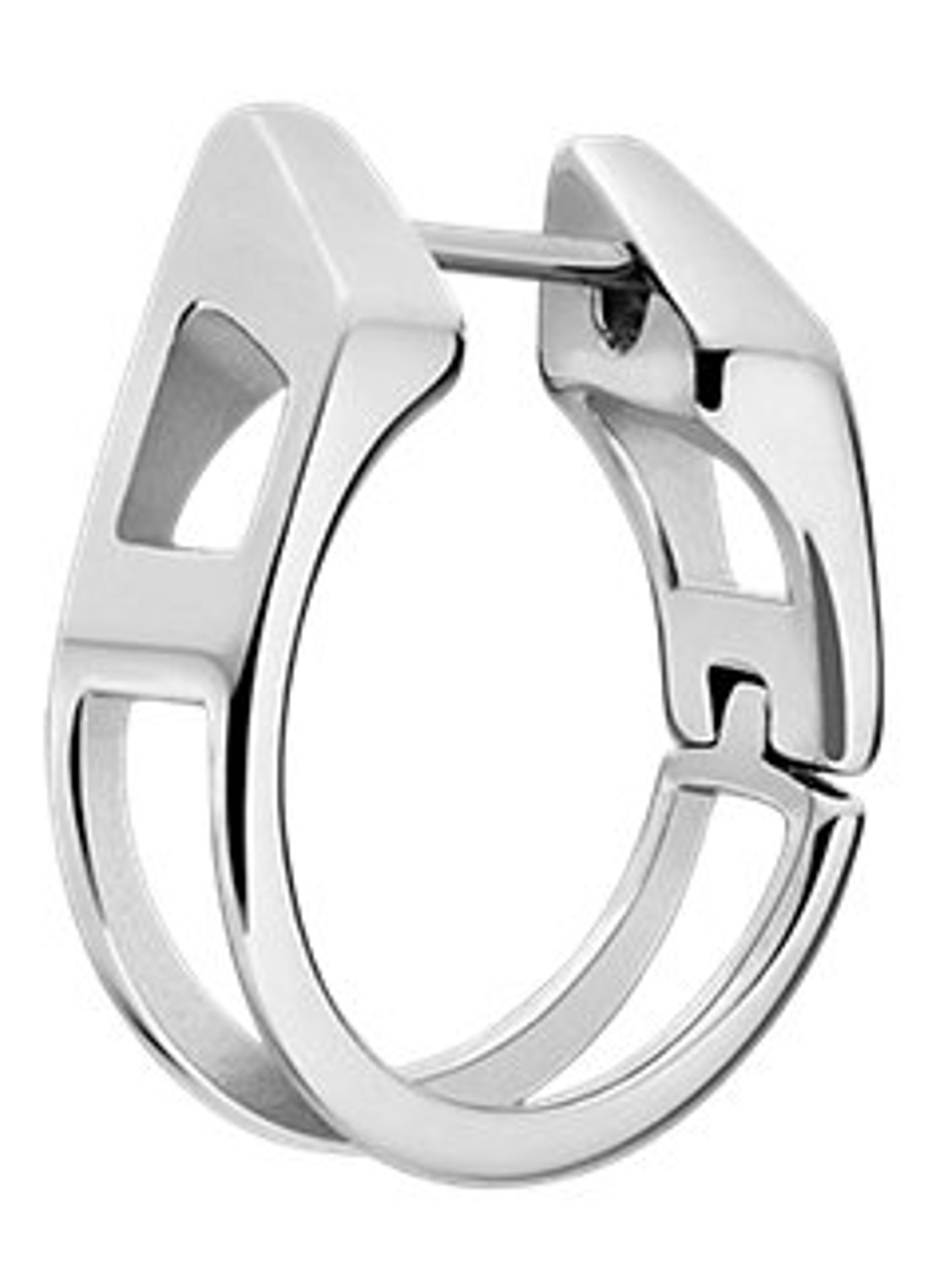 Diesel D Logo enkele oorring DX1673040 - detail zilver