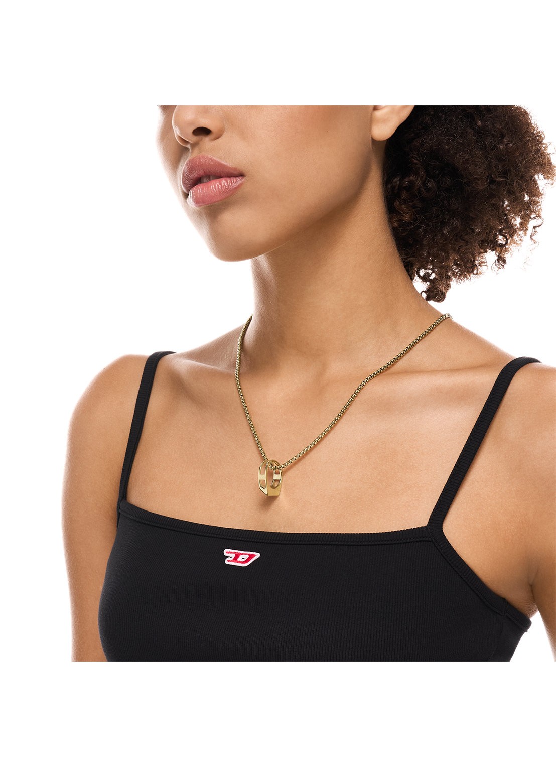 Diesel D Logo ketting DX1670710 - detail 3 goud