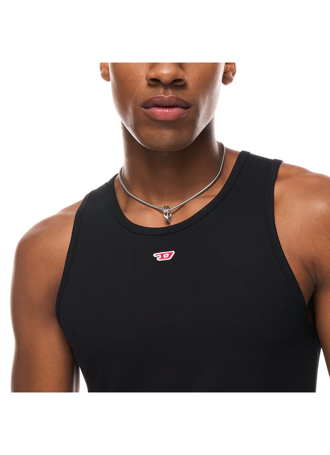 Diesel D Logo ketting DX1672040 - detail 3 zilver