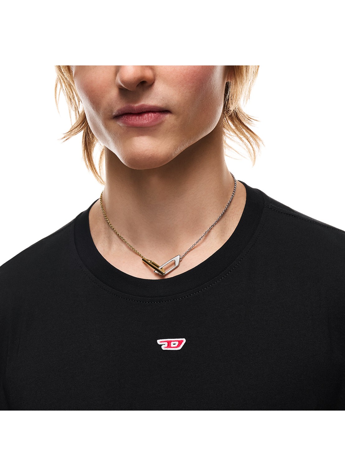 Diesel D Logo ketting DX1687931 - detail 3 goud