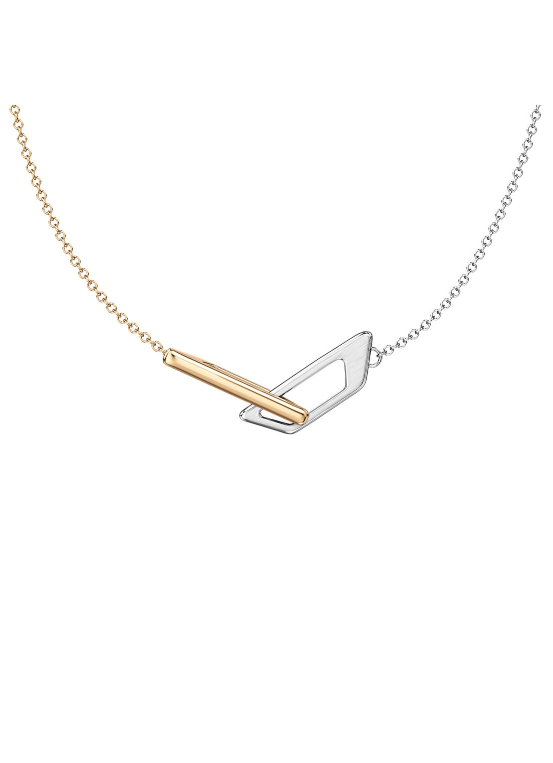 Diesel D Logo ketting DX1687931 - voorkant 4 goud