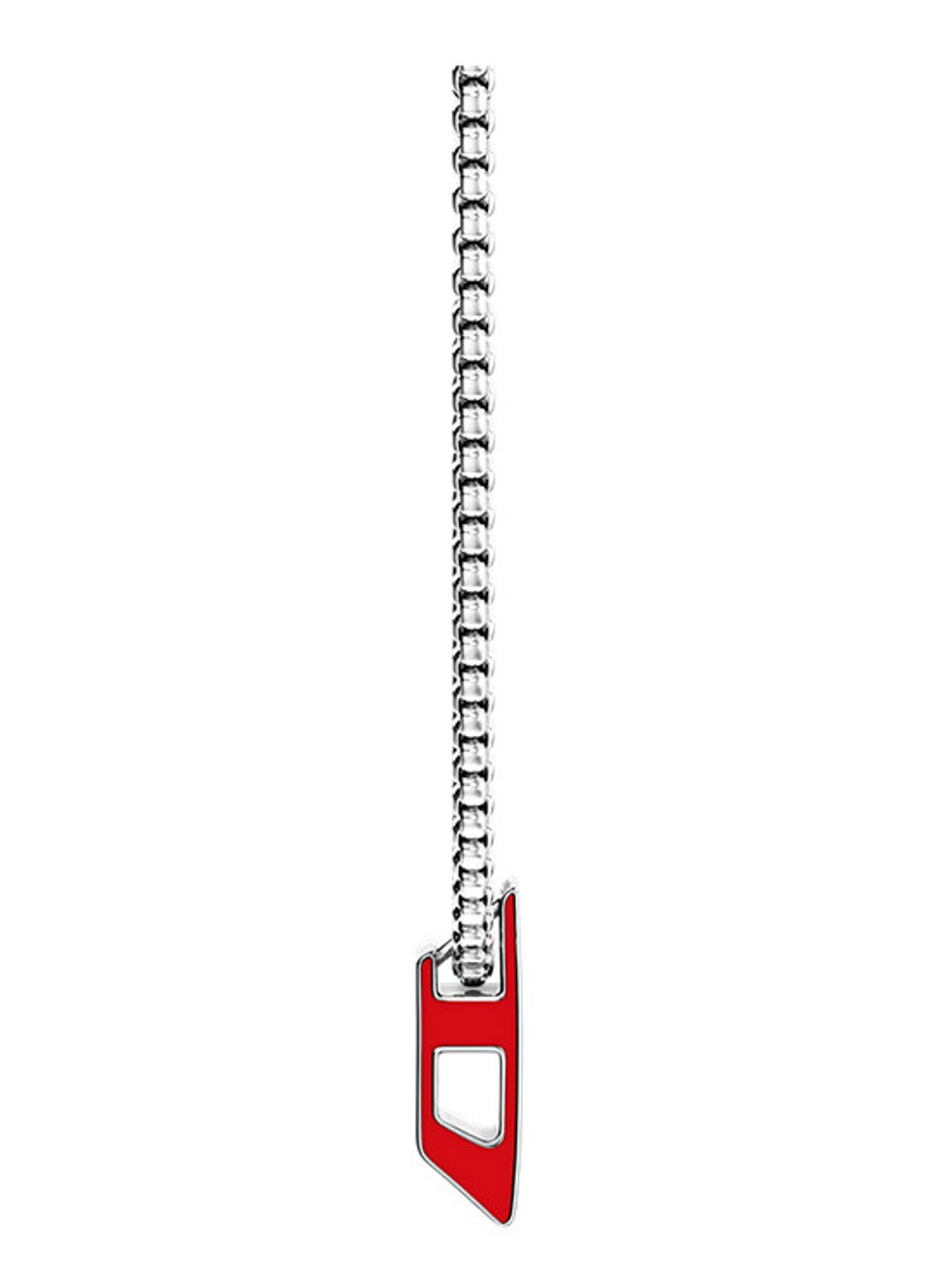 Diesel D Logo ketting DX1689040 - detail 2 zilver
