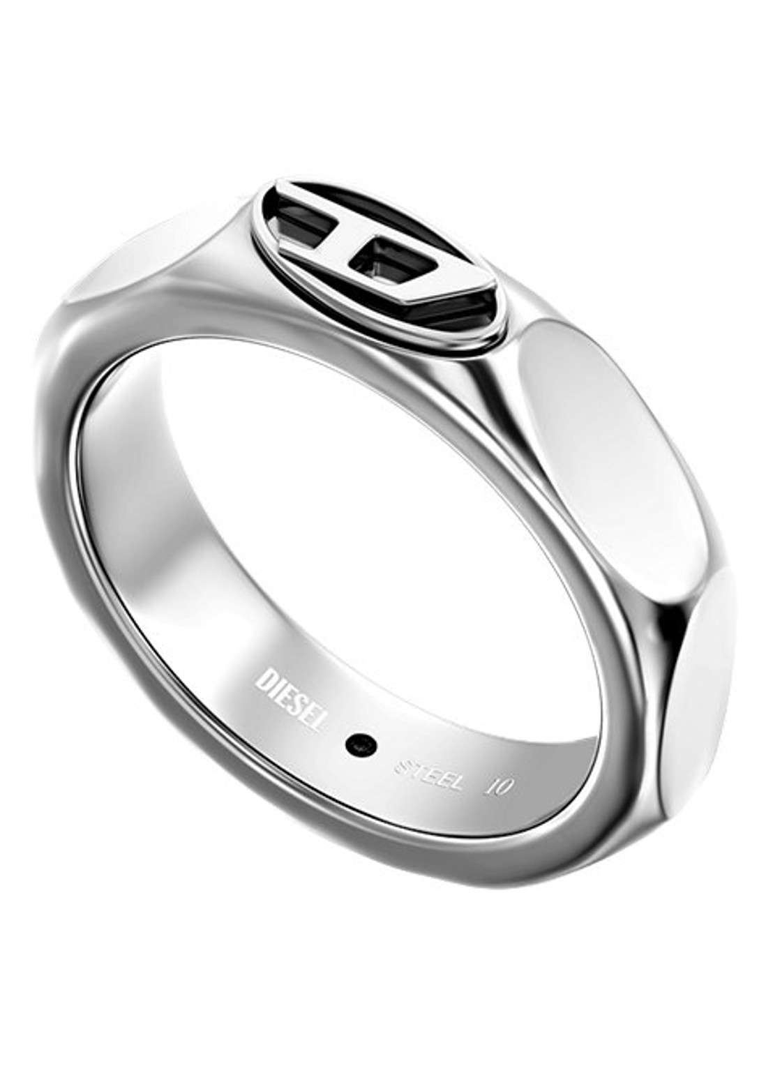 Diesel D Logo ring DX1693040 - detail zilver
