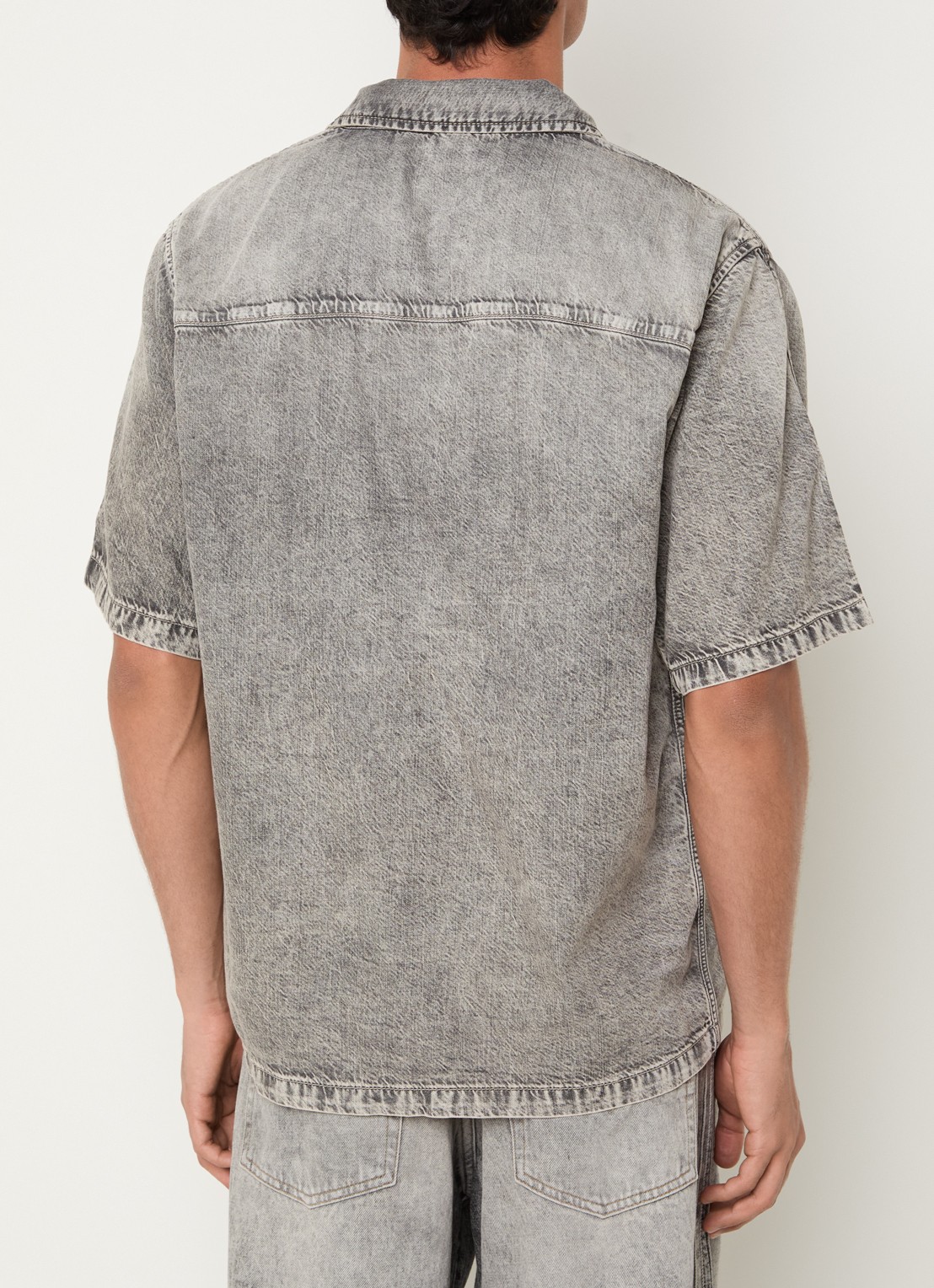 Diesel D-Nabil regular fit overhemd  - achterkant 3 grijs