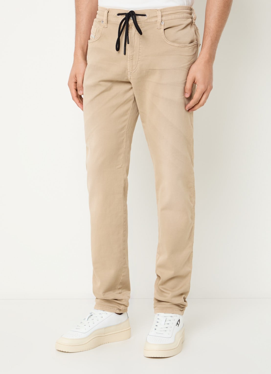Diesel D-Strukt-B straight leg jeans met gekleurde wassing - detail 2 beige