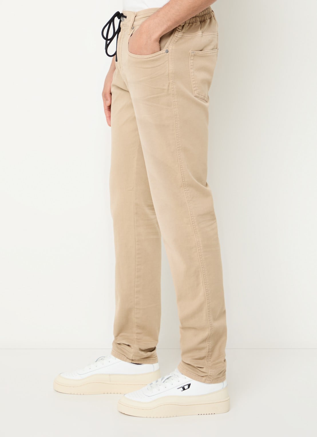 Diesel D-Strukt-B straight leg jeans met gekleurde wassing - detail 3 beige