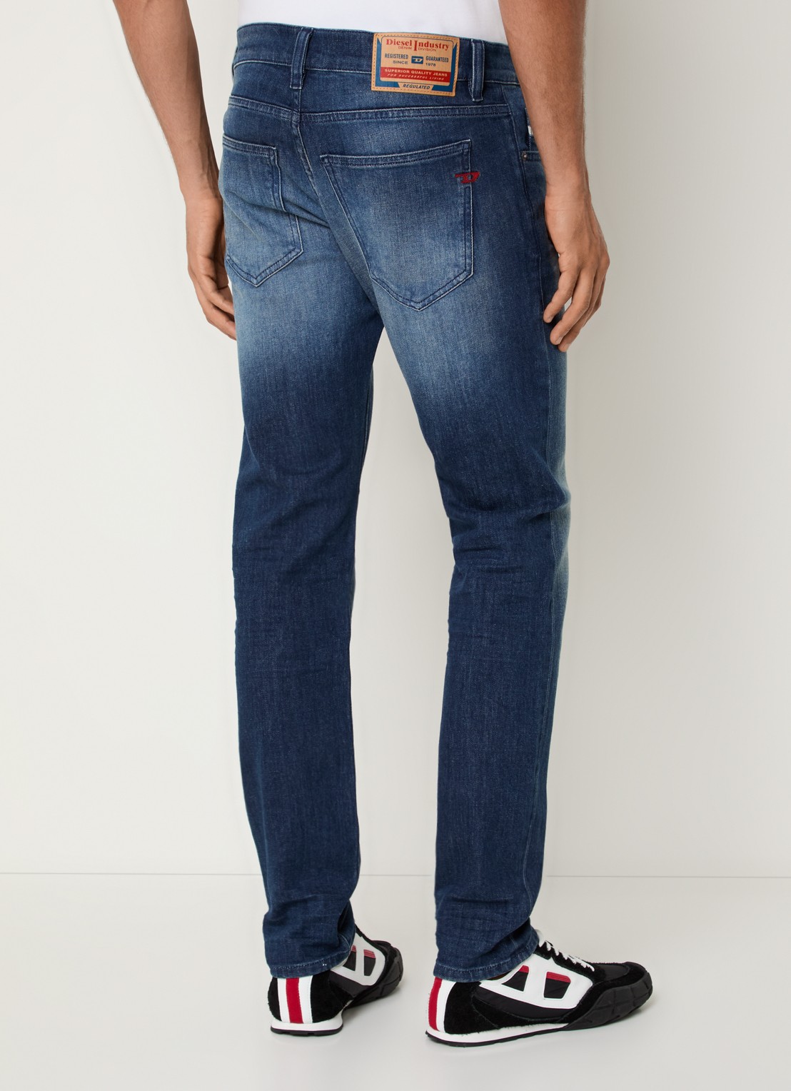 Diesel D-Strukt skinny jeans met medium wassing - achterkant 3 indigo