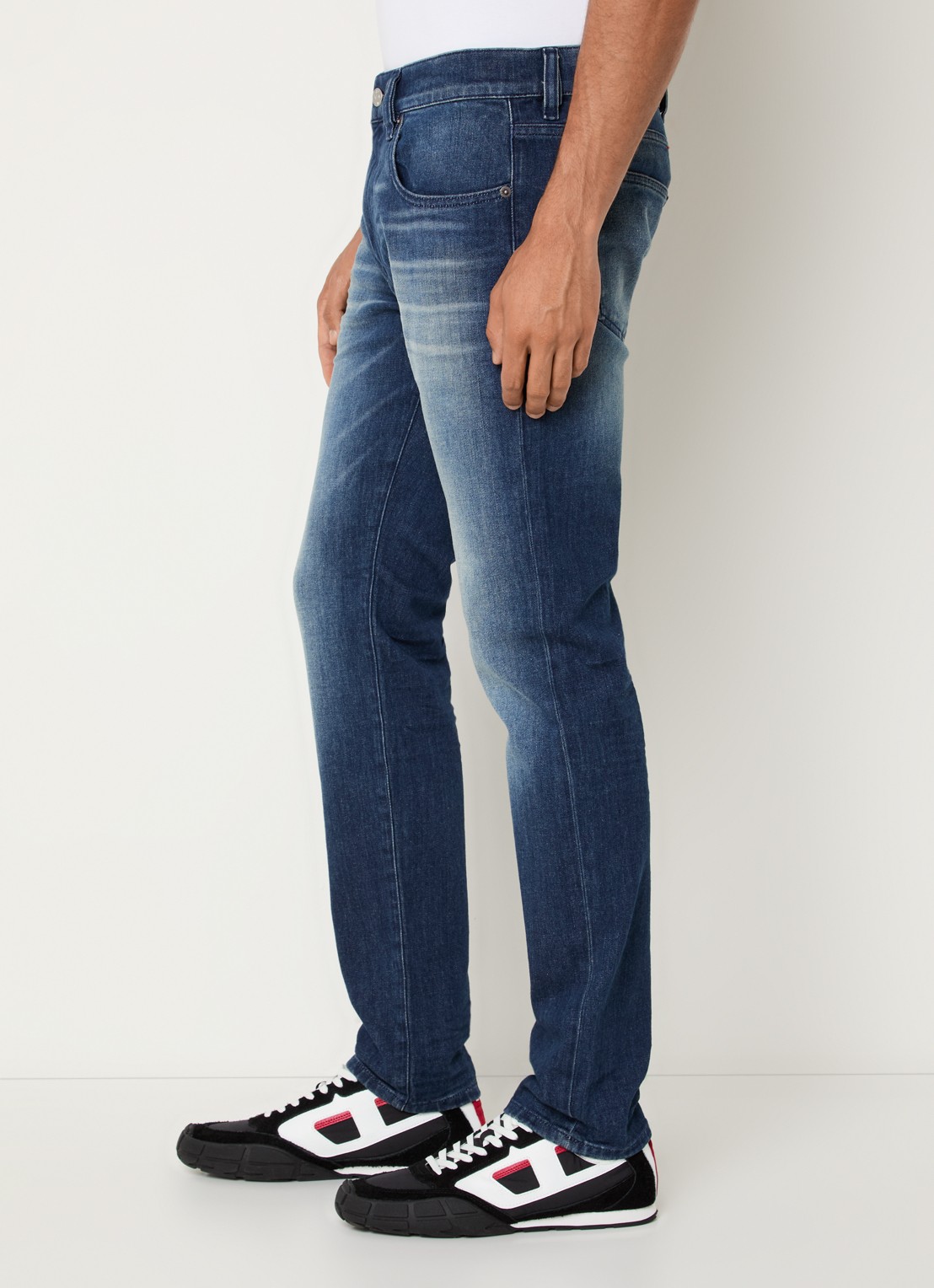 Diesel D-Strukt skinny jeans met medium wassing - detail 2 indigo