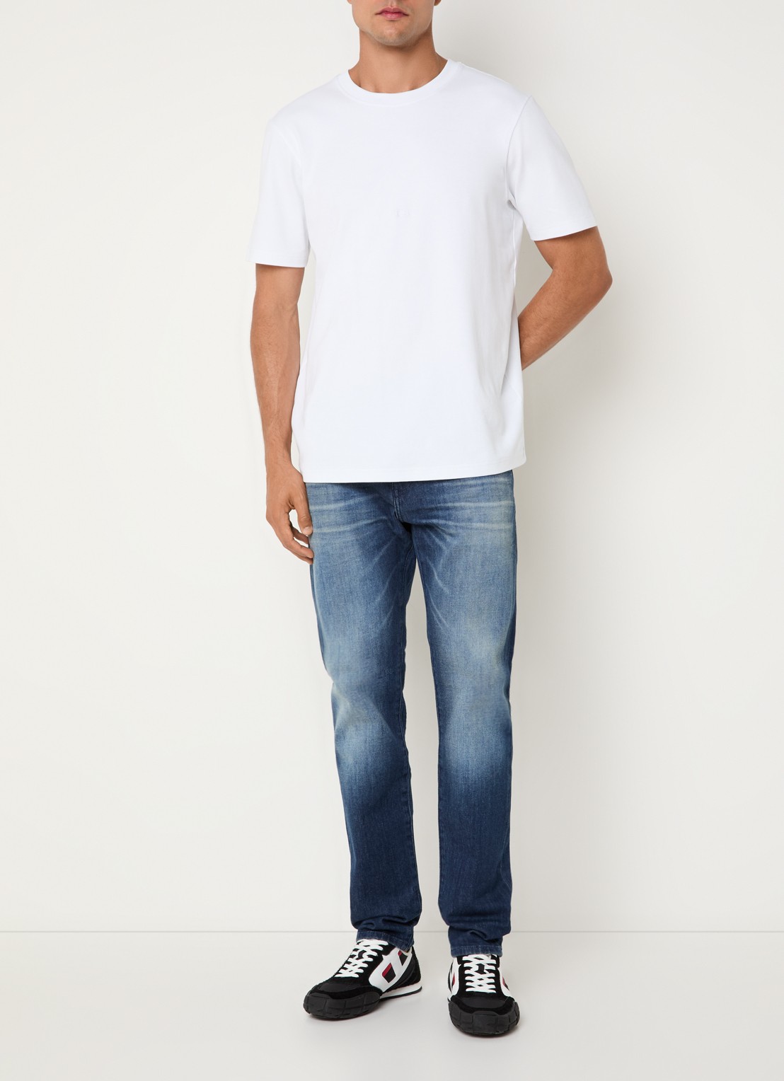 Diesel D-Strukt skinny jeans met medium wassing - voorkant 5 indigo