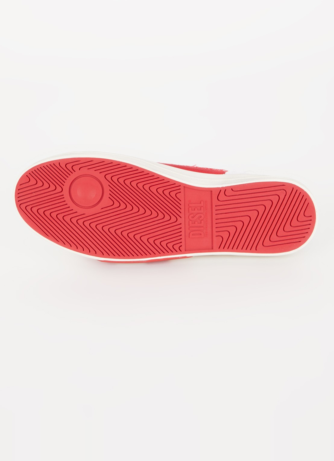 Diesel D-verse Mid sneaker van canvas met destroyed afwerking - detail 2 wit