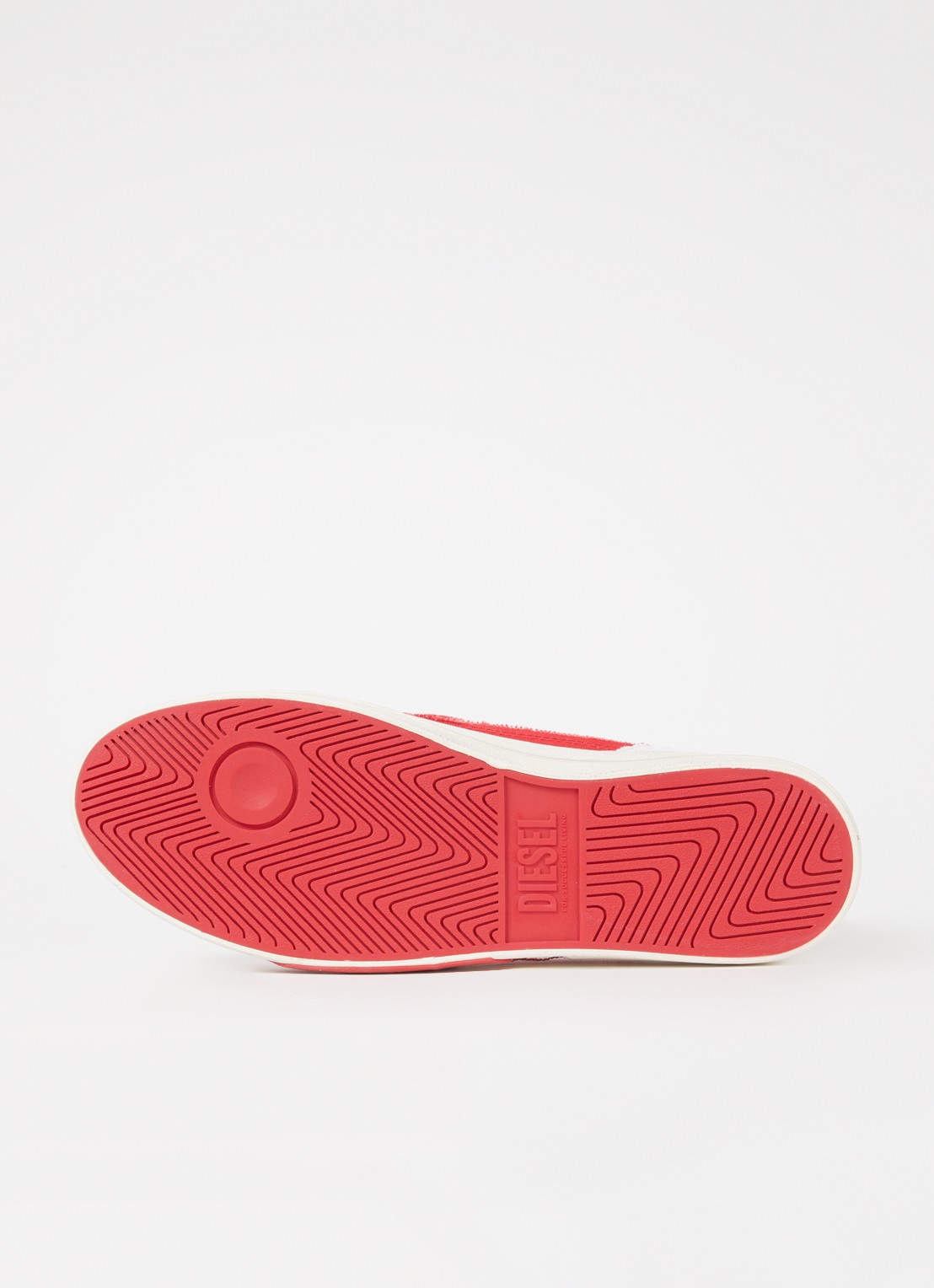 Diesel D-verse Mid sneaker van canvas met destroyed afwerking - detail 5 wit