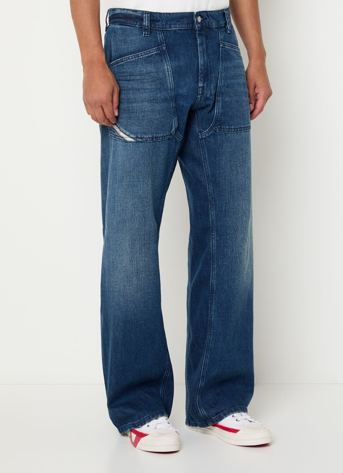 Diesel D-zeta loose fit jeans met donkere wassing - detail 4 indigo