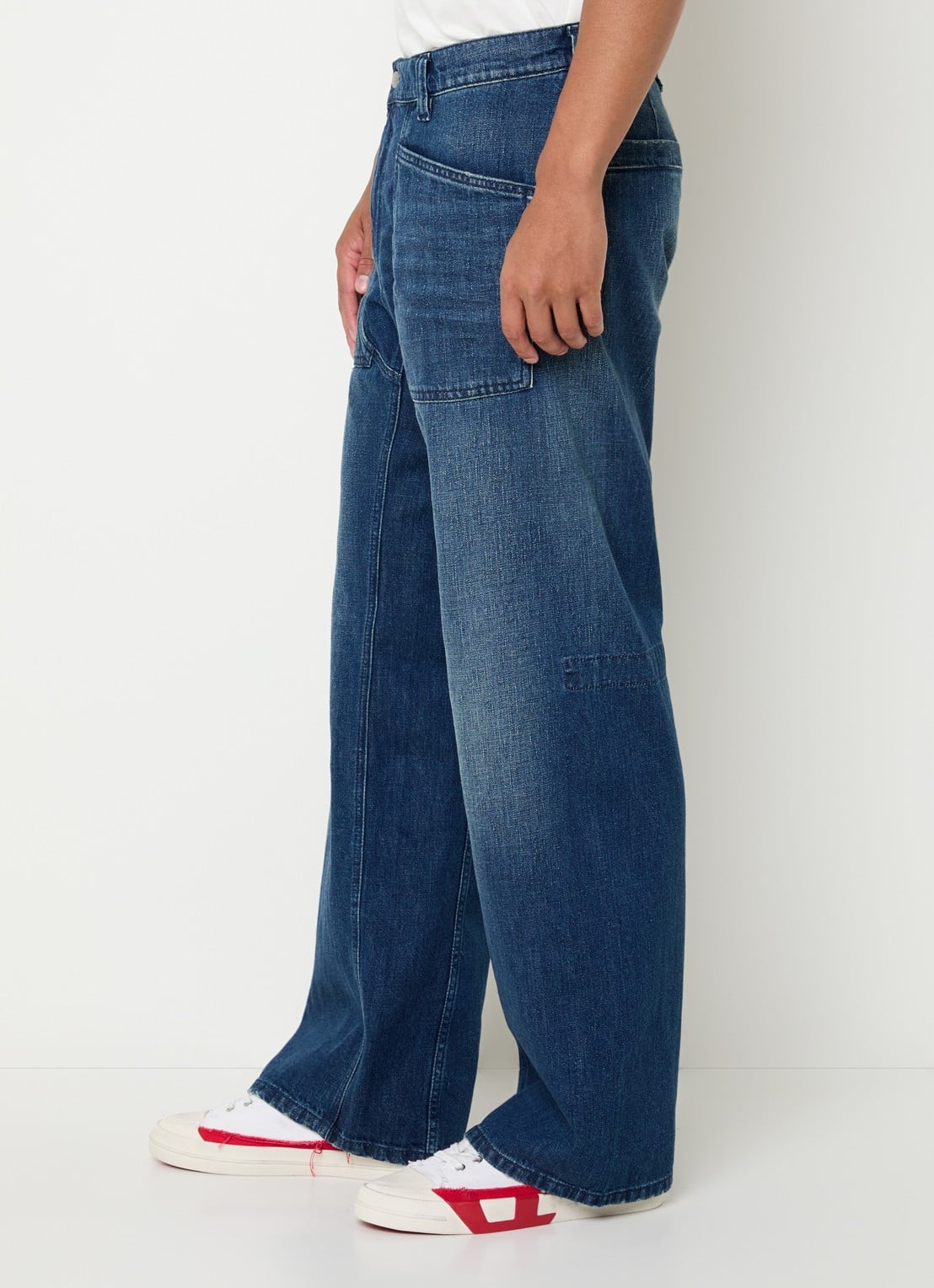 Diesel D-zeta loose fit jeans met donkere wassing - detail 5 indigo