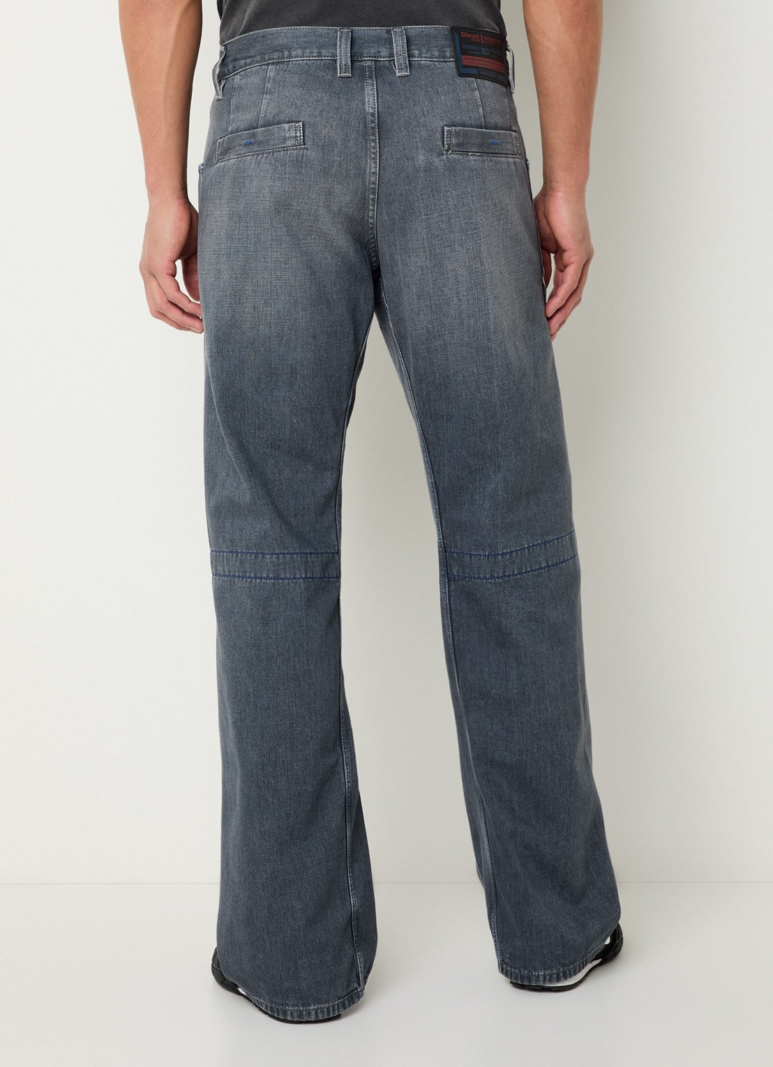 Diesel D-zeta straight fit jeans met gekleurde wassing - achterkant 5 grijs