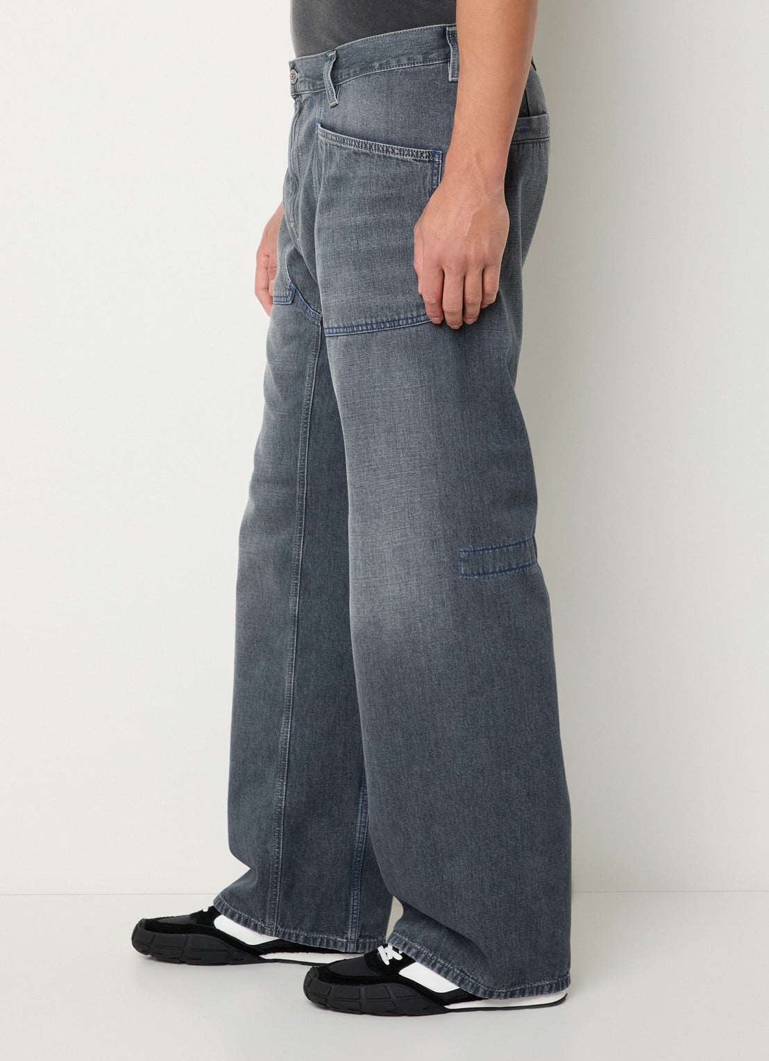 Diesel D-zeta straight fit jeans met gekleurde wassing - detail 2 grijs