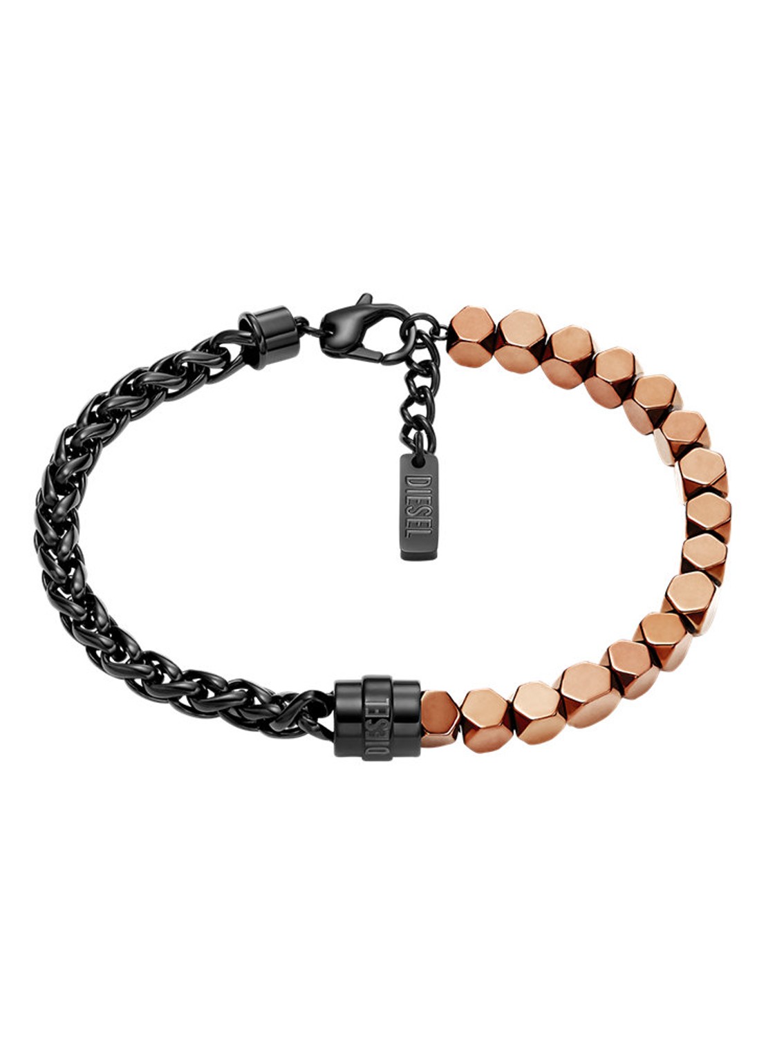Diesel Diesel Font armband DX1648931 - voorkant zwart