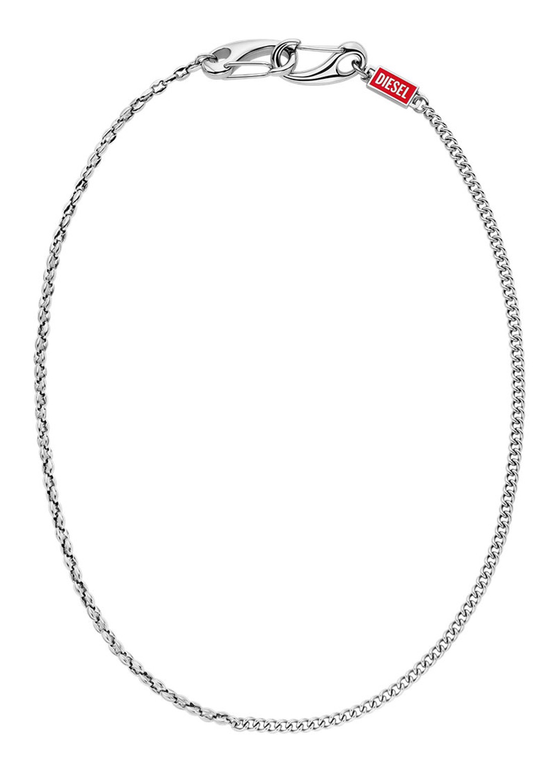 Diesel Diesel Font ketting DX1695040 - voorkant zilver