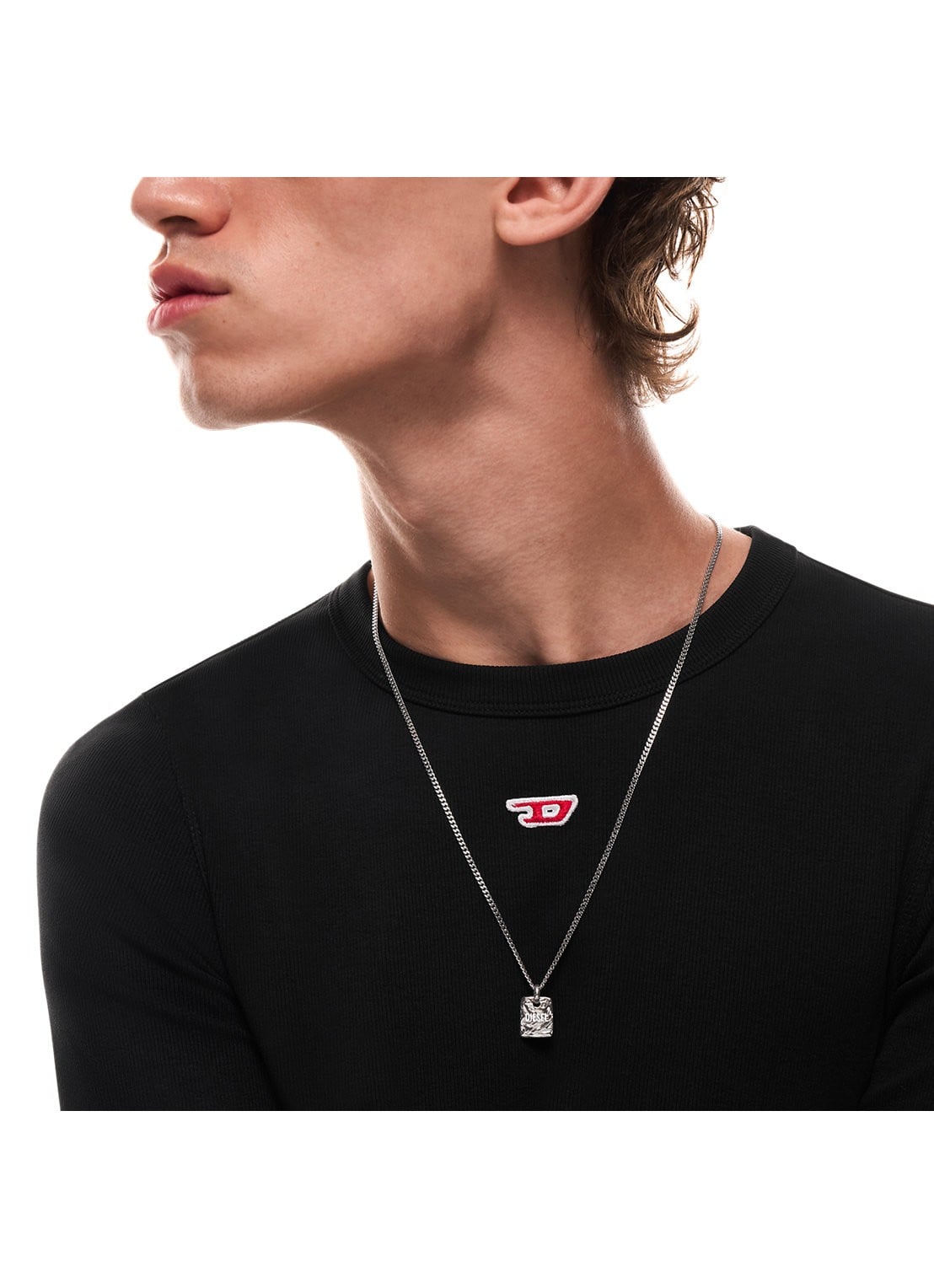 Diesel  Diesel Font ketting  DX1734040 - detail 3 zilver