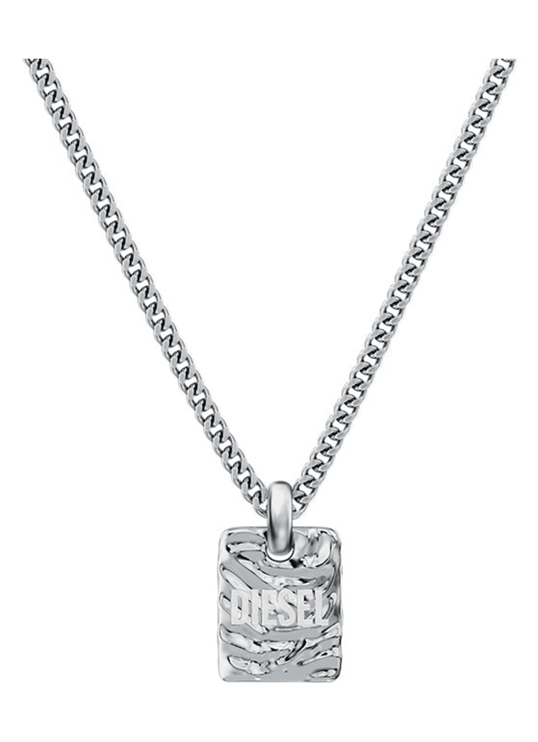 Diesel  Diesel Font ketting  DX1734040 - voorkant zilver