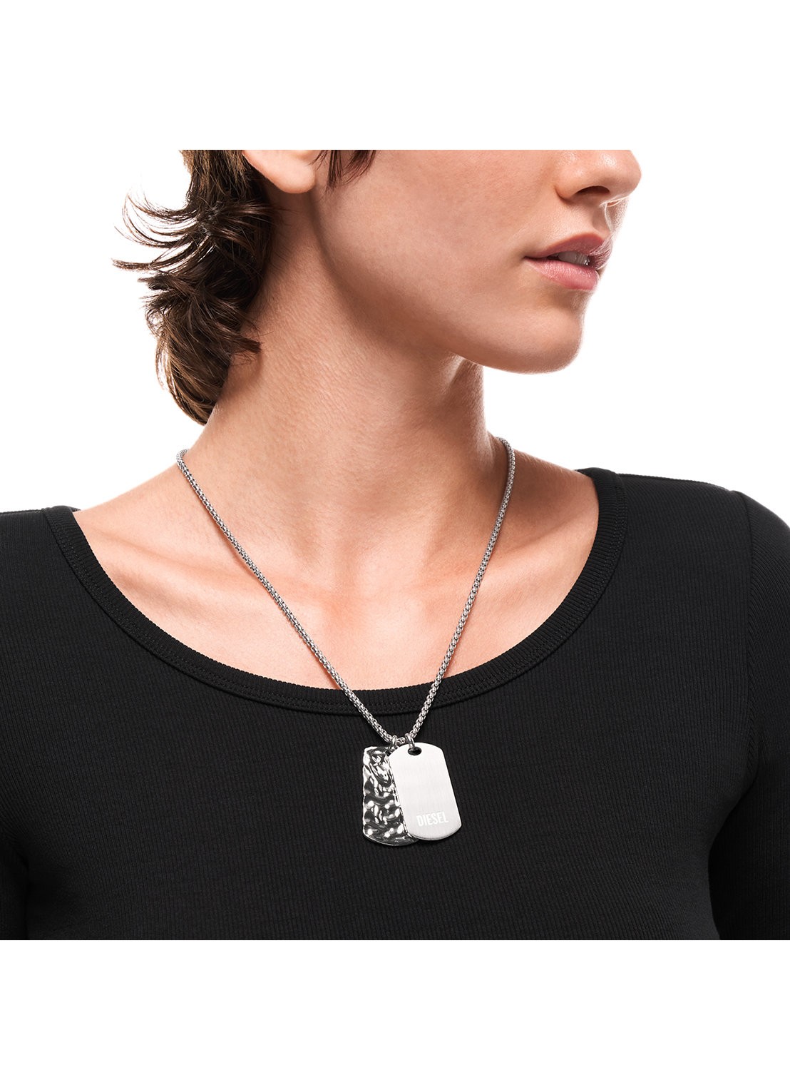 Diesel Diesel Font ketting DX1735040 - detail 2 zilver