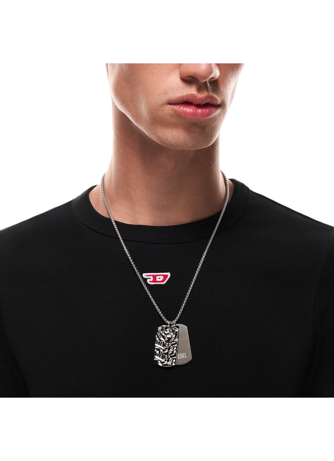 Diesel Diesel Font ketting DX1735040 - detail 4 zilver