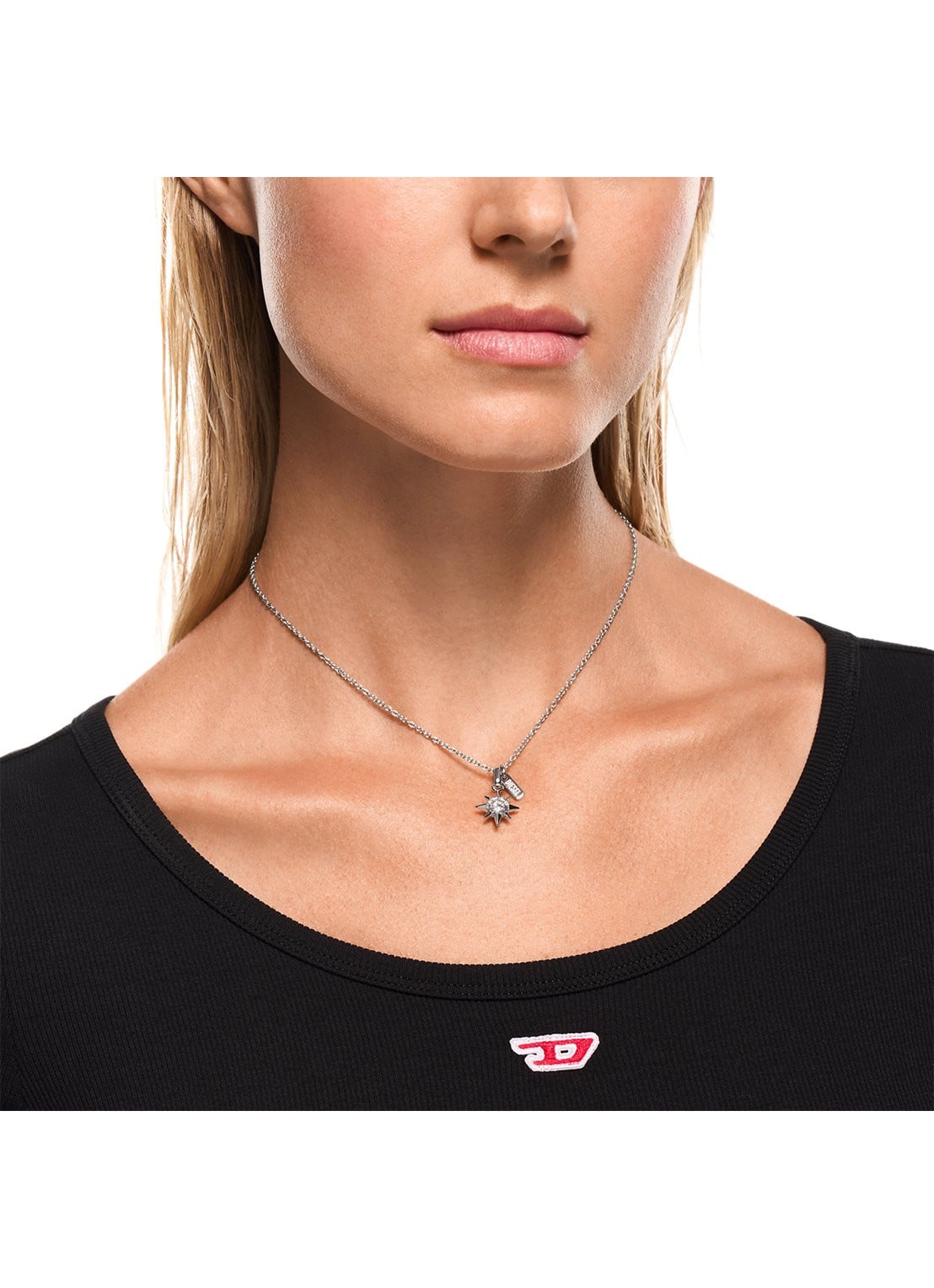 Diesel Diesel Font ketting DX1747040 - detail 3 zilver