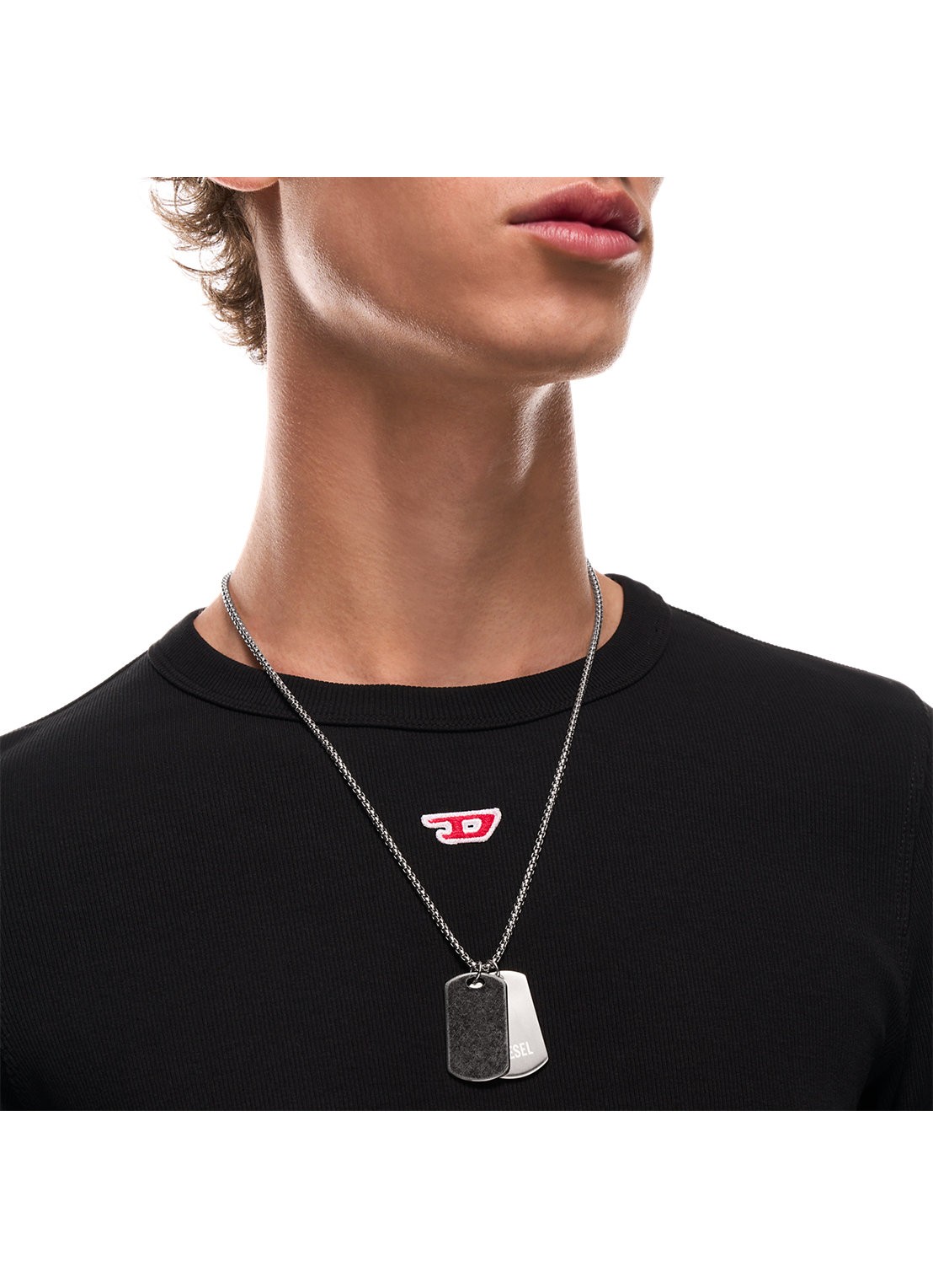Diesel Diesel Font ketting DX1749040 - detail 3 zilver