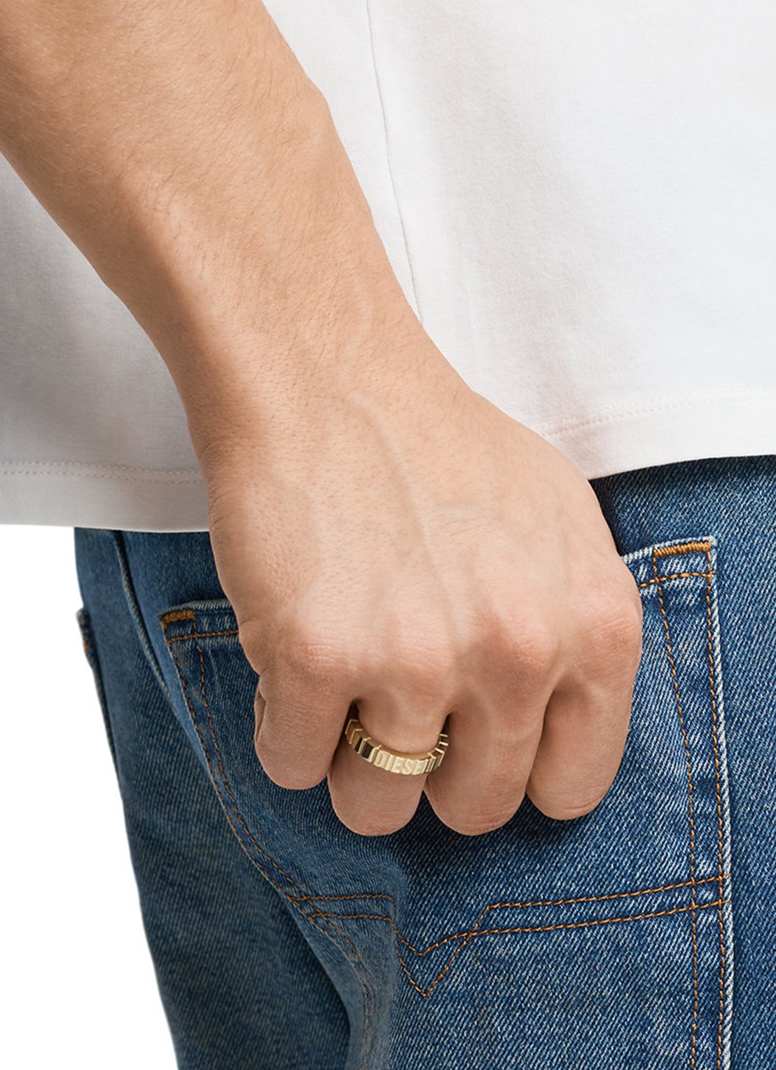 Diesel Diesel Font ring DX1613710 - detail 6 goud