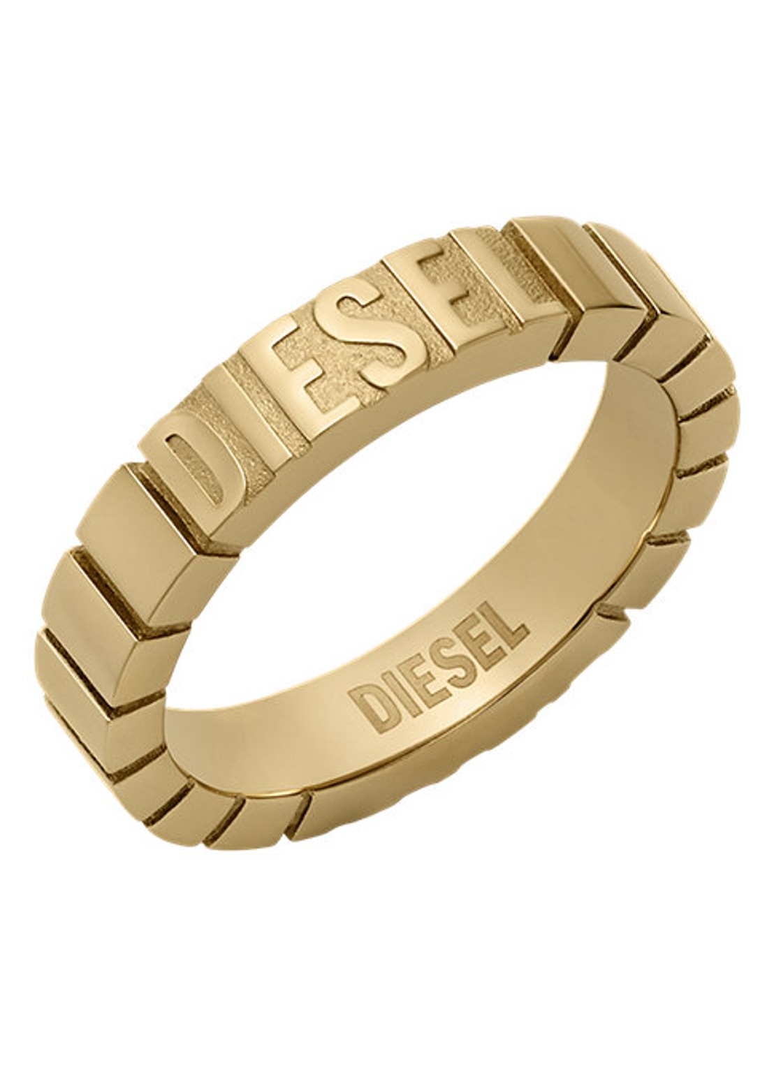 Diesel Diesel Font ring DX1613710 - voorkant goud