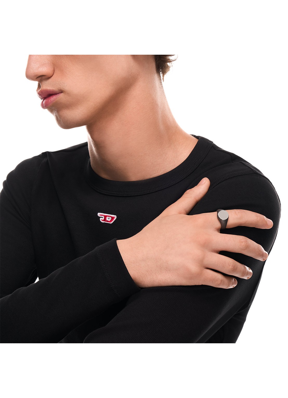 Diesel Diesel Font ring DX1736040 - detail 5 zilver