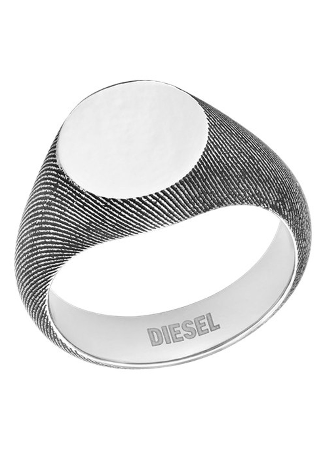 Diesel Diesel Font ring DX1736040 - voorkant zilver