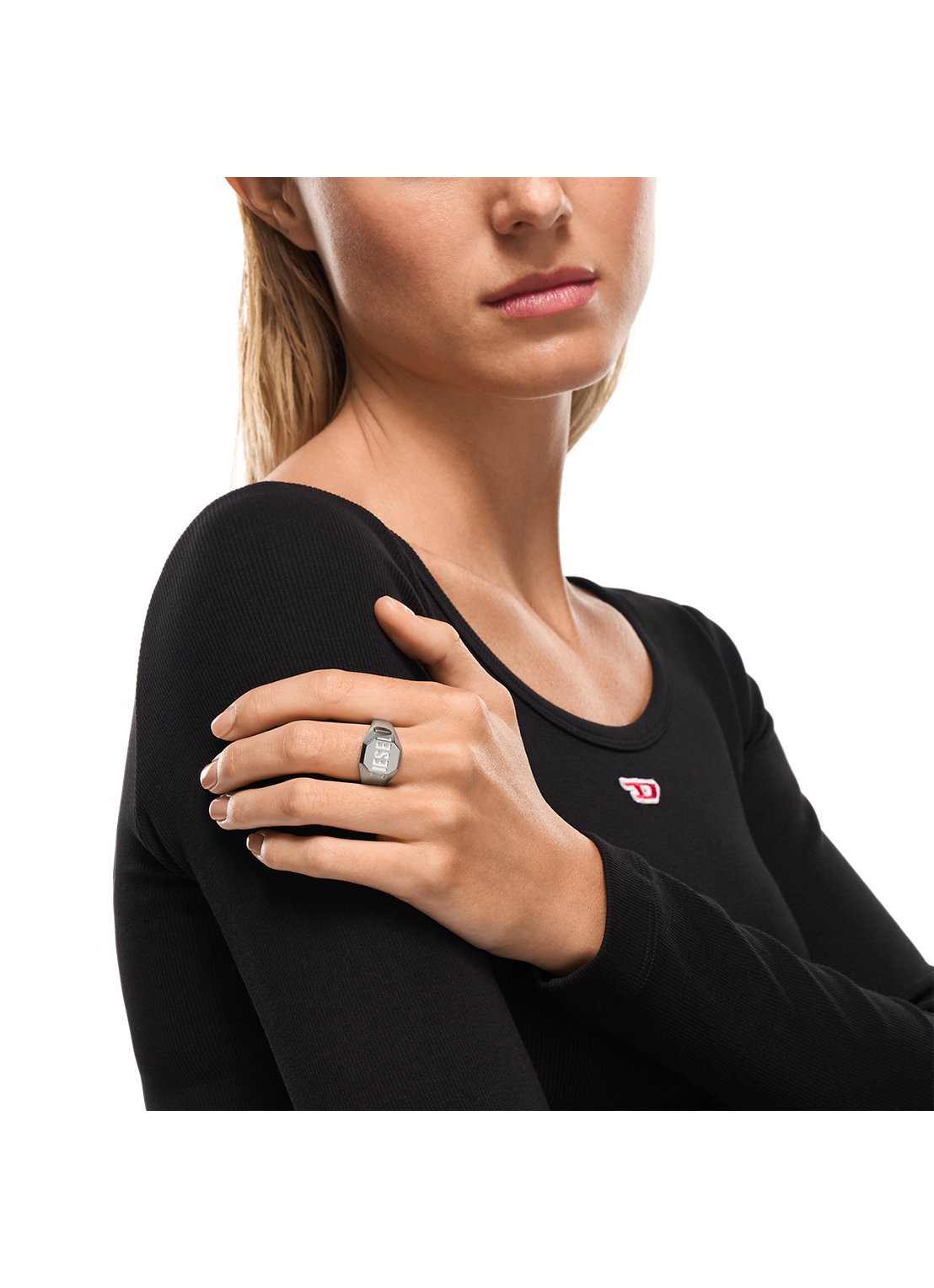 Diesel Diesel Font ring DX1743040 - detail 3 zilver