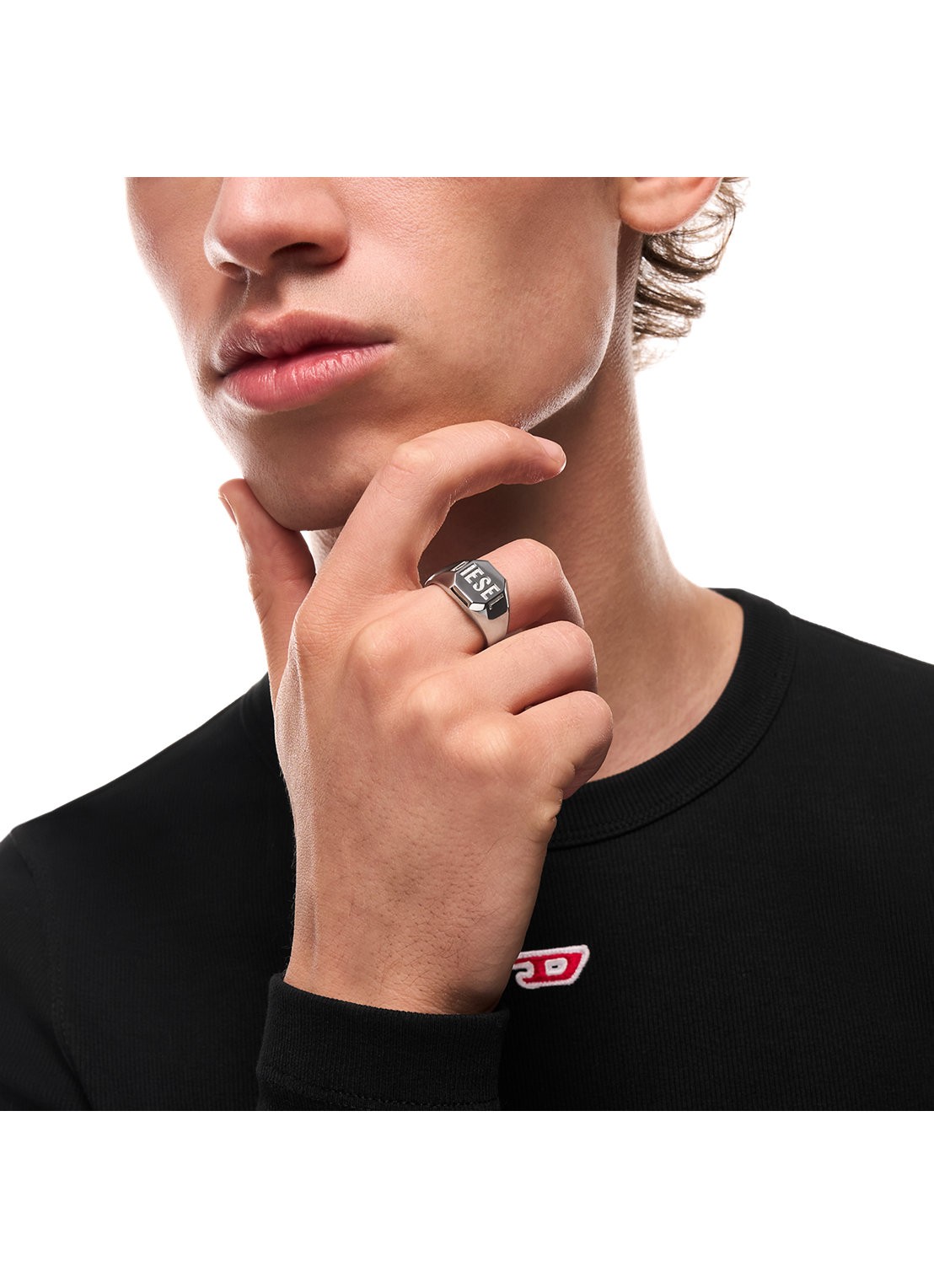Diesel Diesel Font ring DX1743040 - detail 4 zilver