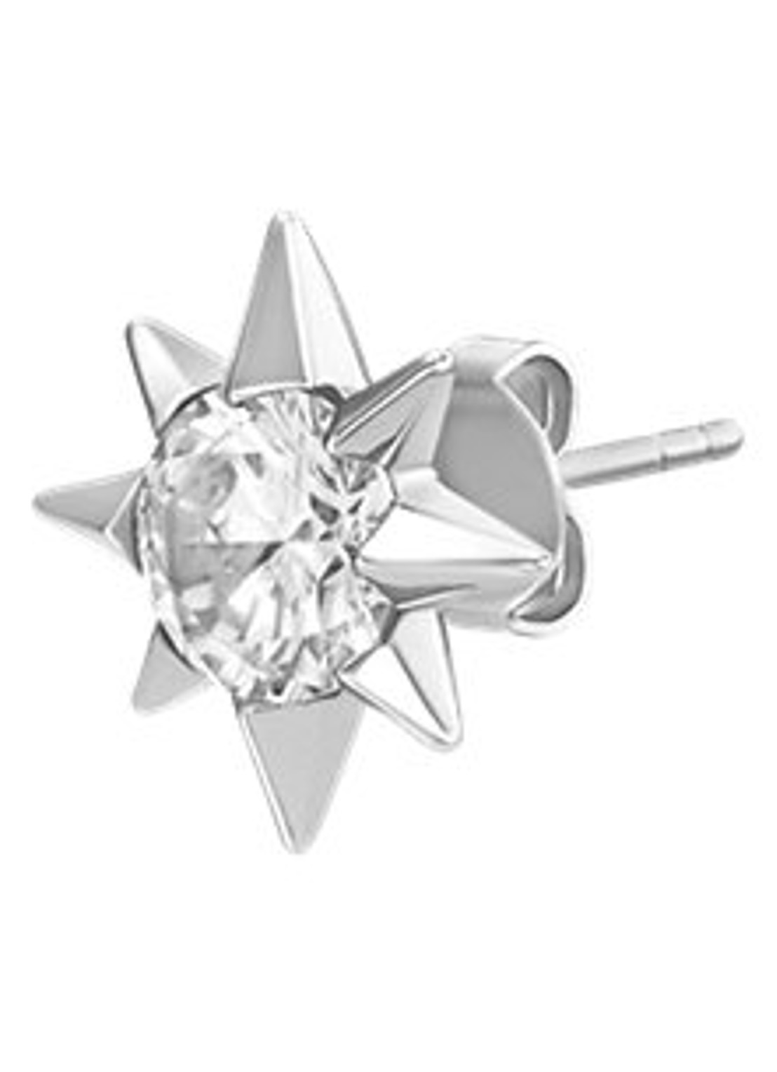 Diesel Enkele oorknopje DX1748040 - detail zilver