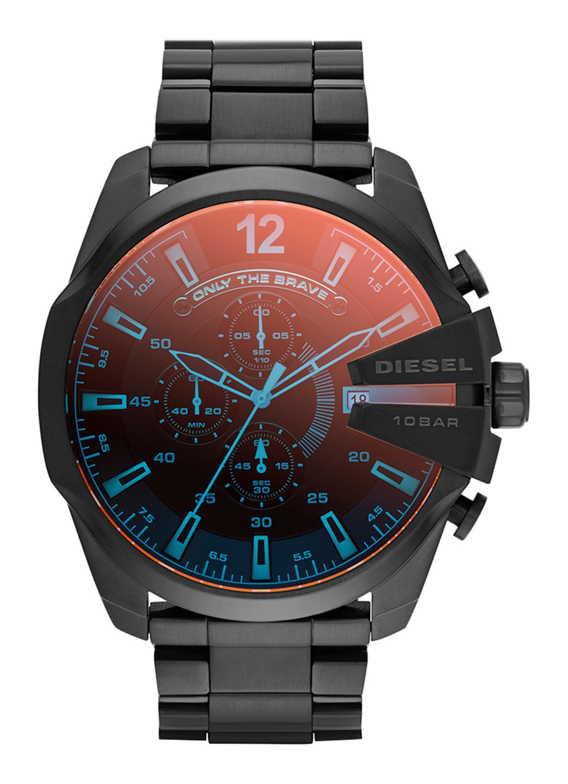 Diesel Herenhorloge Mega Chief DZ4318 - voorkant zwart
