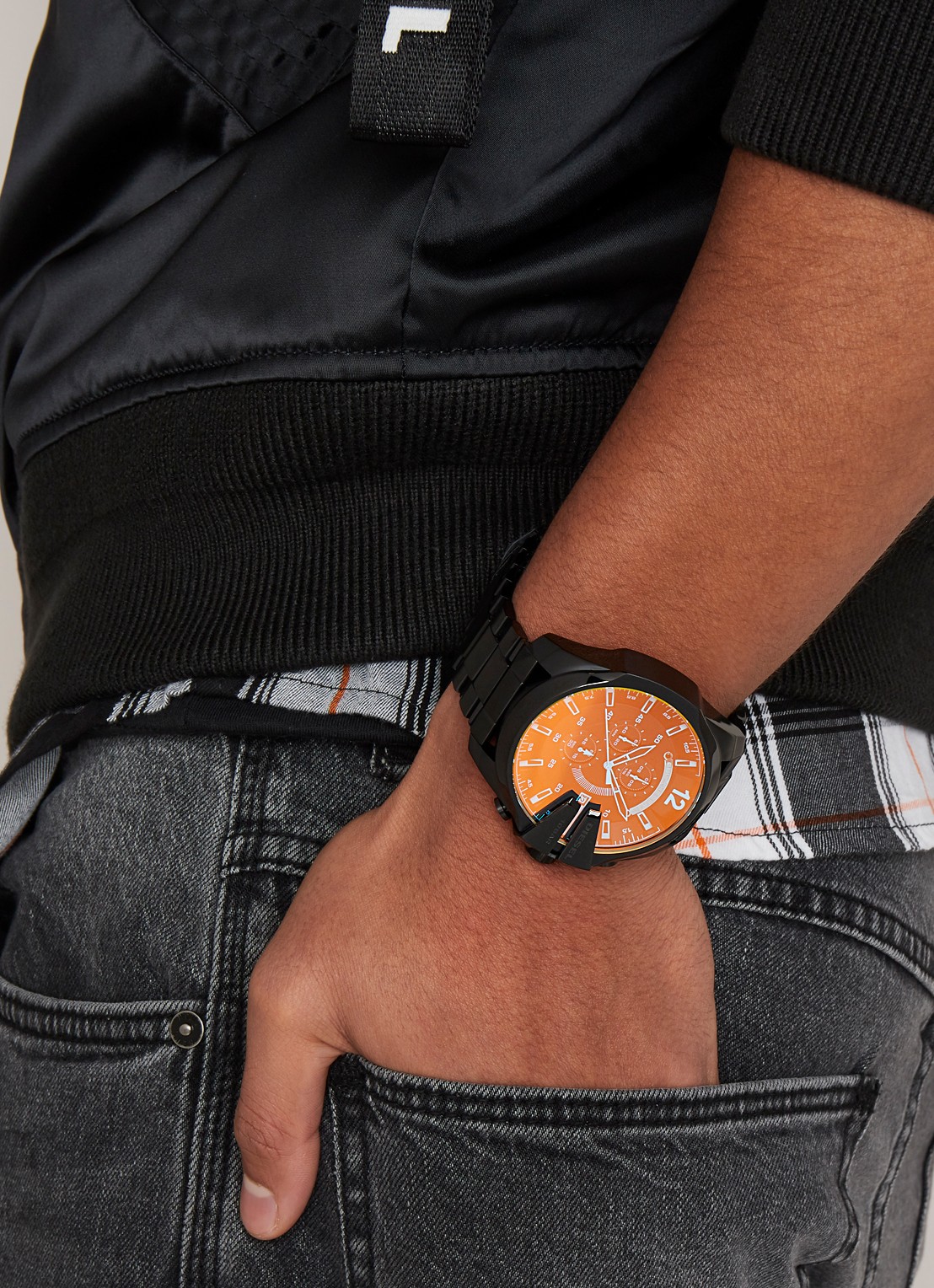 Diesel Herenhorloge Mega Chief DZ4318 - voorkant 3 zwart